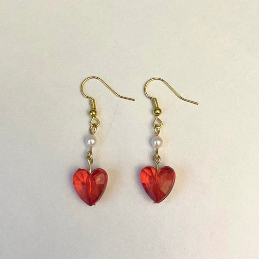 valentine heart earrings