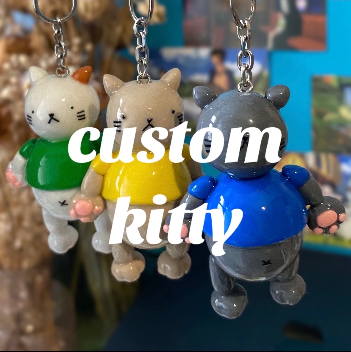 custom kitty keychain